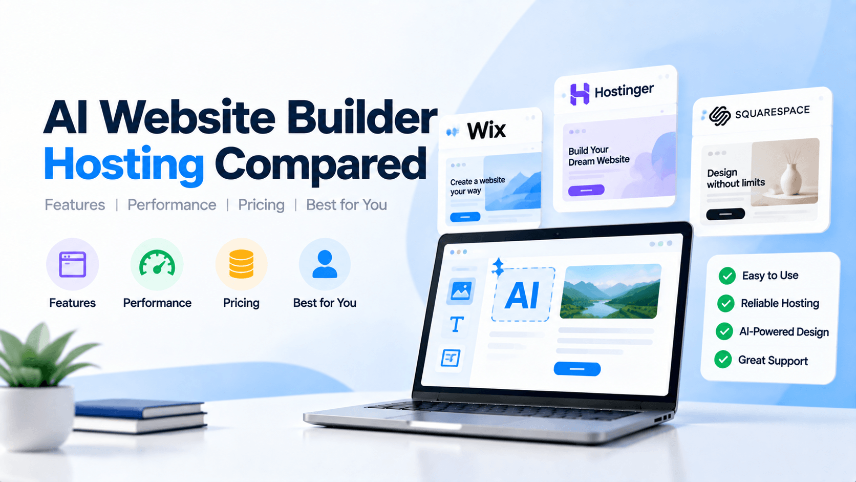 AI website builder hosting compared