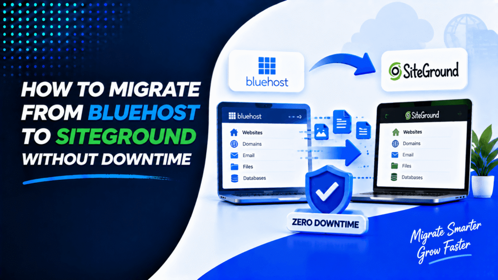 How to migrate from Bluehost to SiteGround without downtime