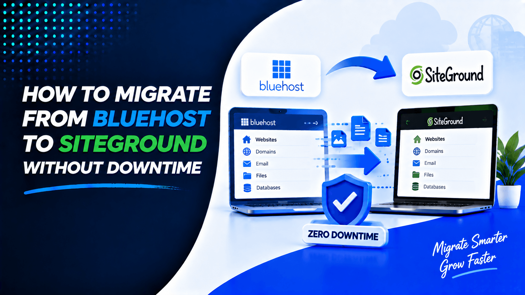 How to migrate from Bluehost to SiteGround without downtime