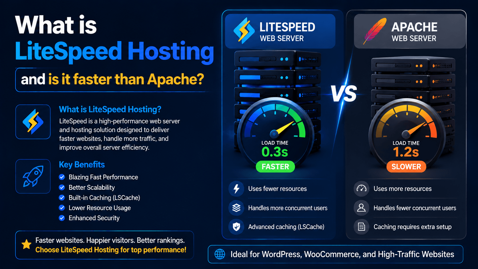 What is LiteSpeed hosting and is it faster than Apache?