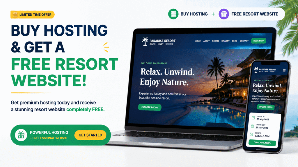 Buy Hosting & Get a Free Resort Website