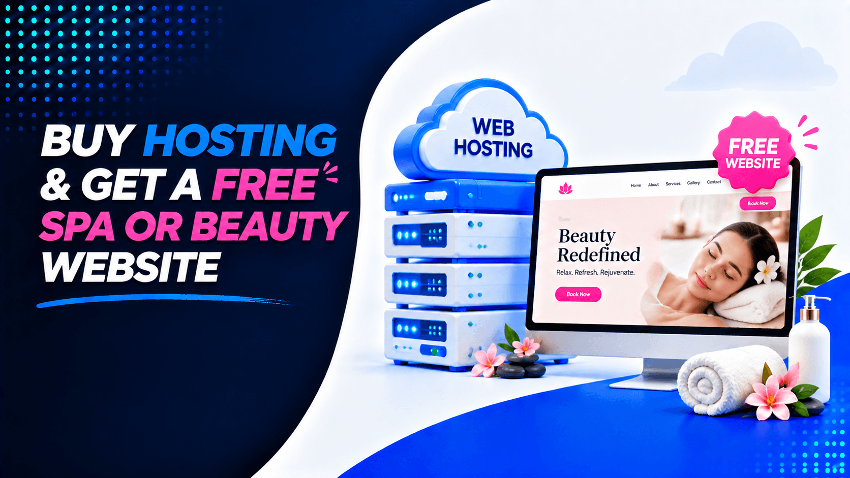 Buy Hosting & Get a Free Spa or Beauty Website