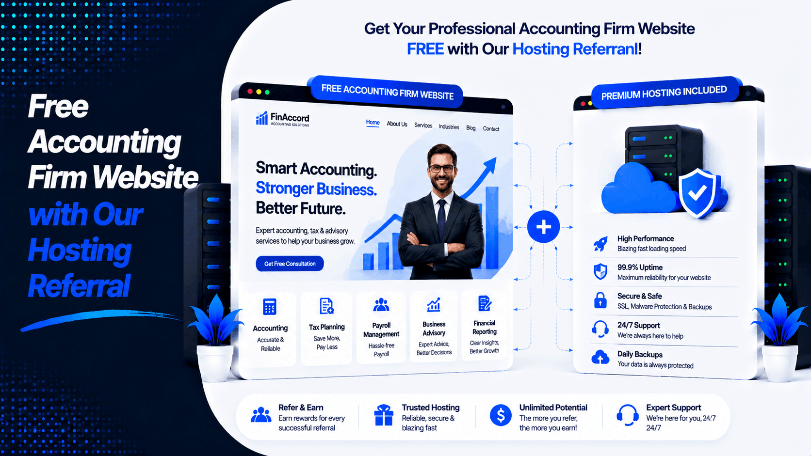 Free Accounting Firm Website with Our Hosting Referral