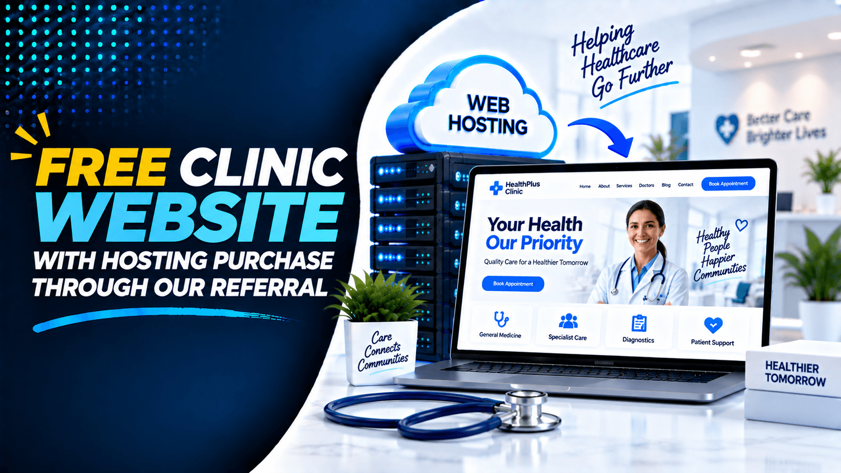 Free Clinic Website with Hosting Purchase Through Our Referral