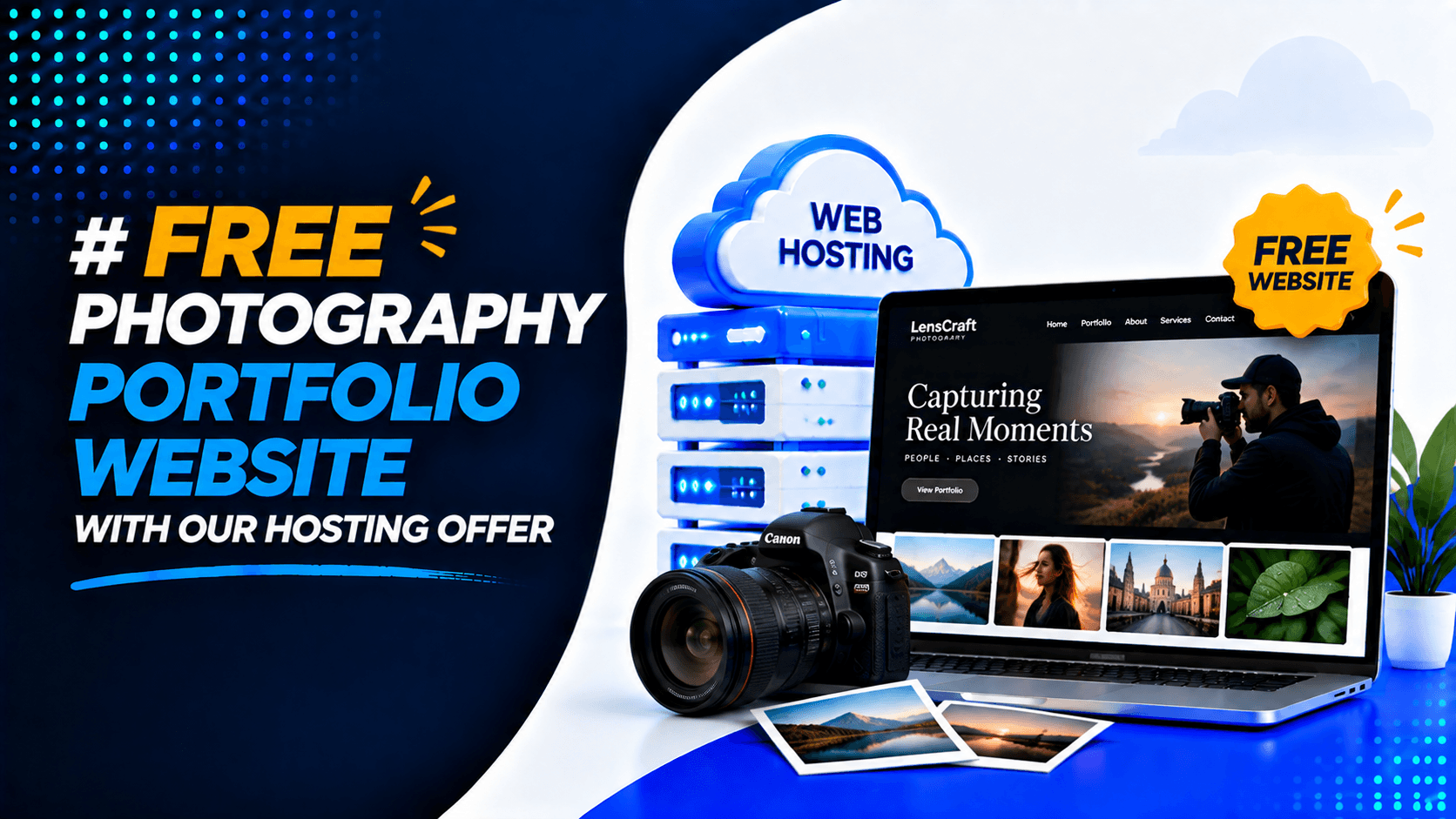 Free Photography Portfolio Website with Our Hosting Offer