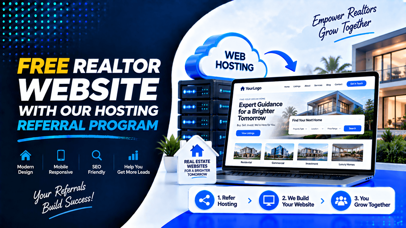 Free Realtor Website with Our Hosting Referral Program
