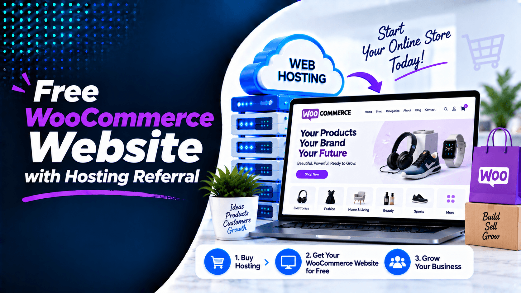 Free WooCommerce Website with Hosting Referral