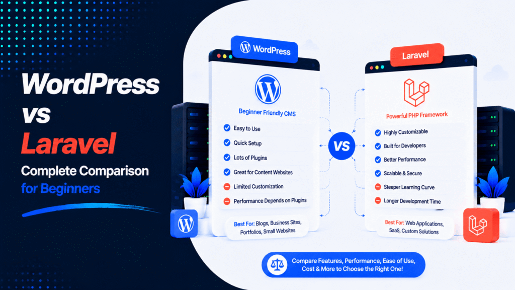 WordPress vs Laravel Complete Comparison for Beginners