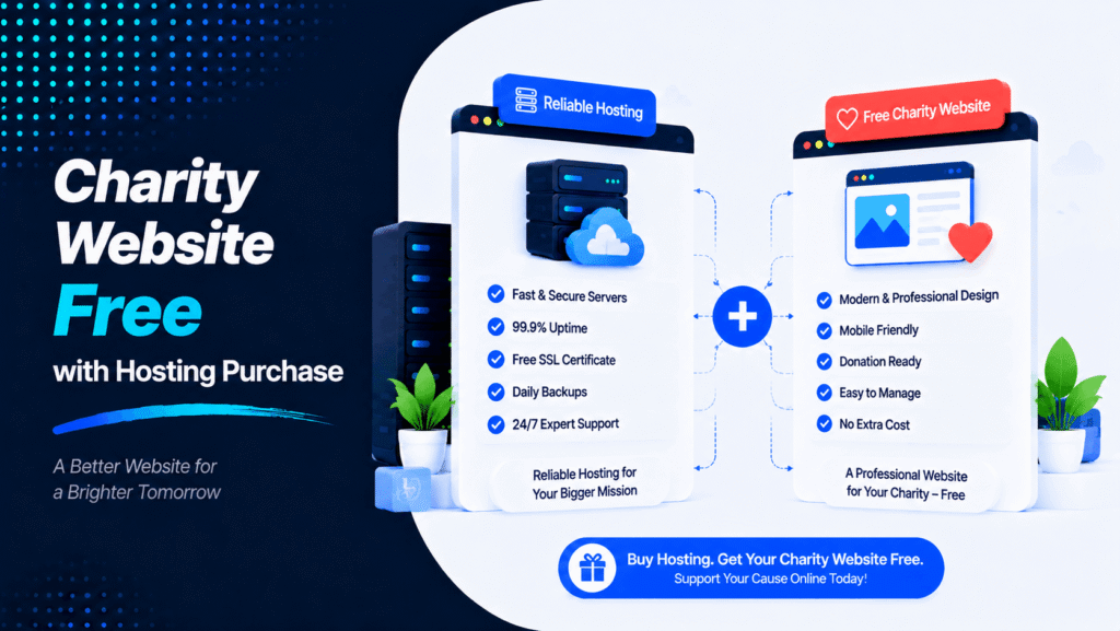 Charity Website Free with Hosting Purchase