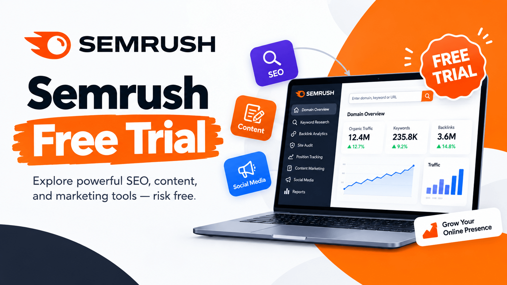 Semrush Free Trial (October 2026) » 14 Days Full Access!