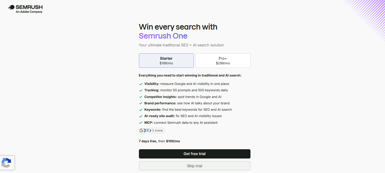 semrush free trial 3rd step