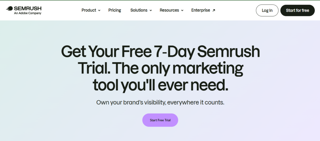 semrush free trial start
