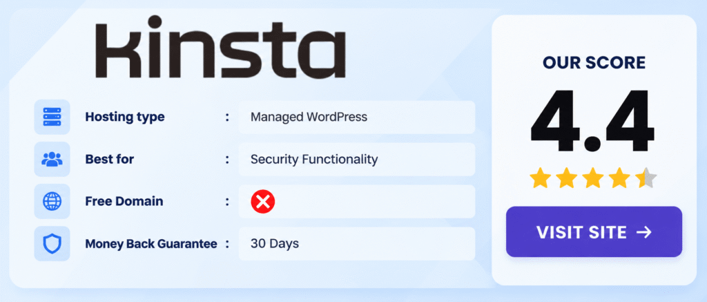 Kinsta fastest wordpress hosting