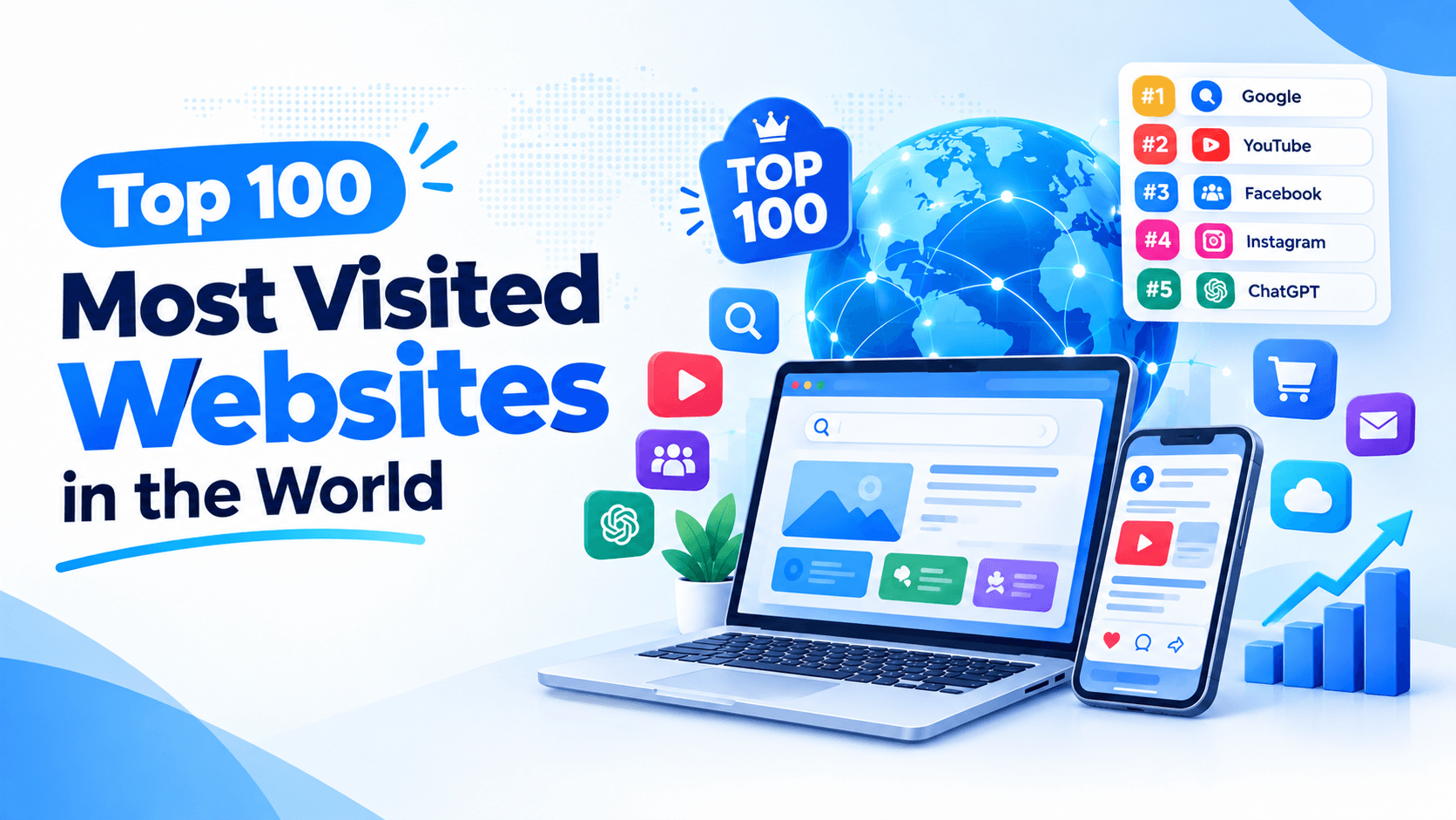 Top 100 most visited websites in the world (October2026)