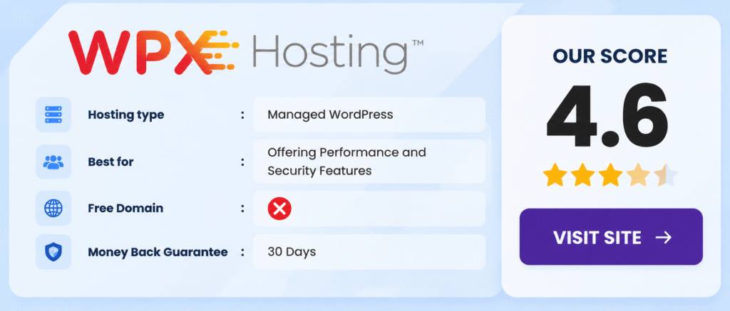 WPX fastest wordpress hosting